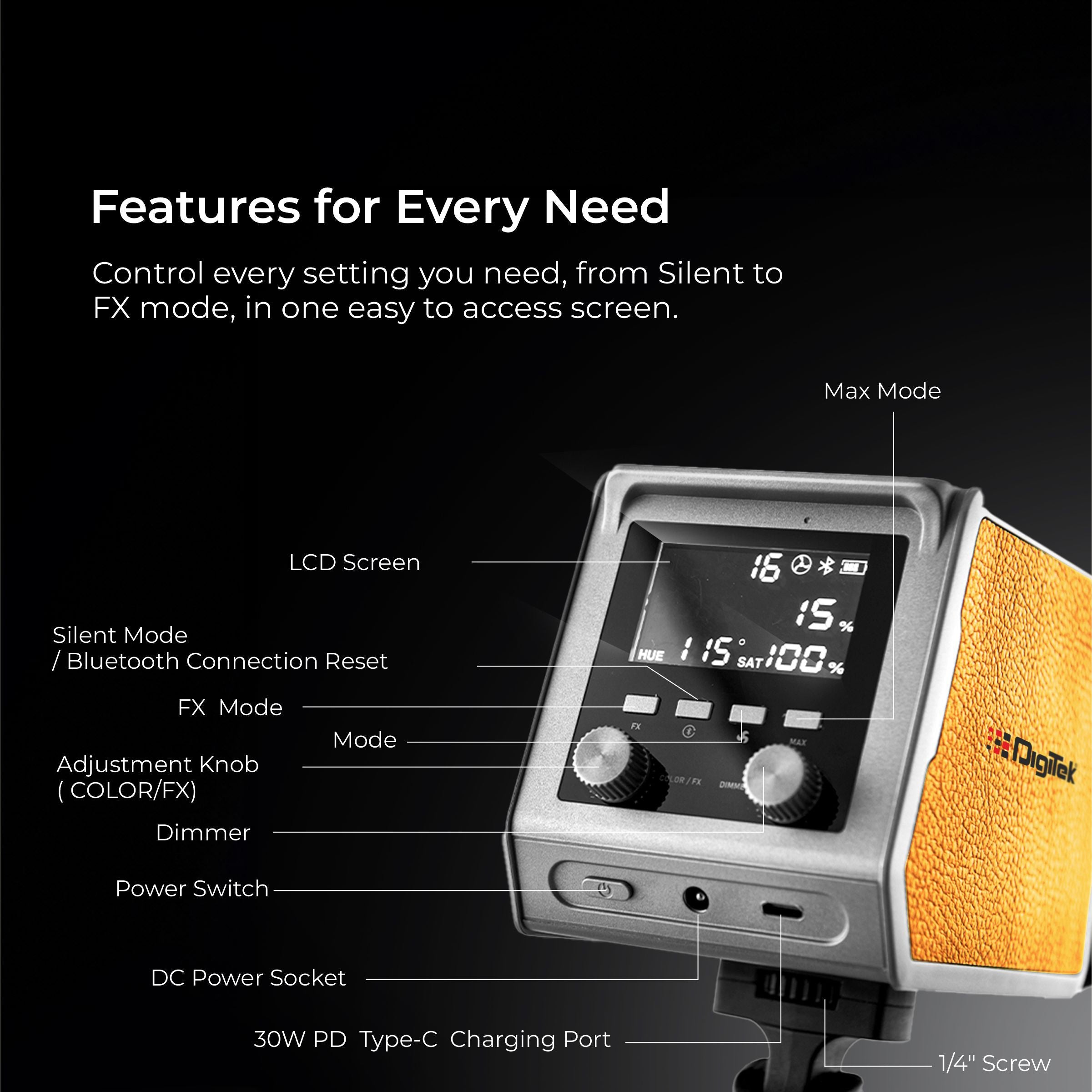 Digitek (DCL-100 WBC) 100W Bi-Color Continuous LED Light