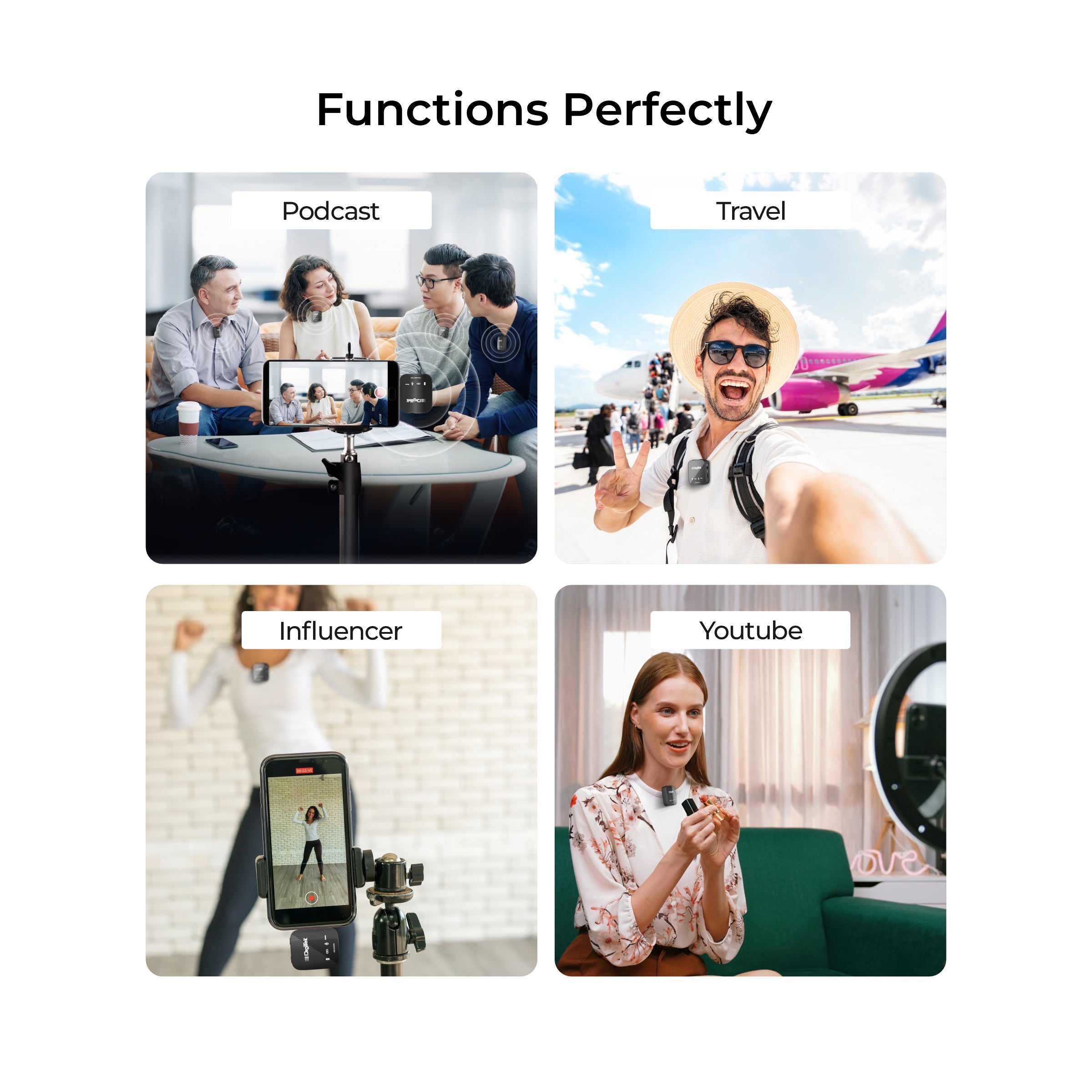 Digitek (DWM-111) 4 in 1 Wireless Microphone