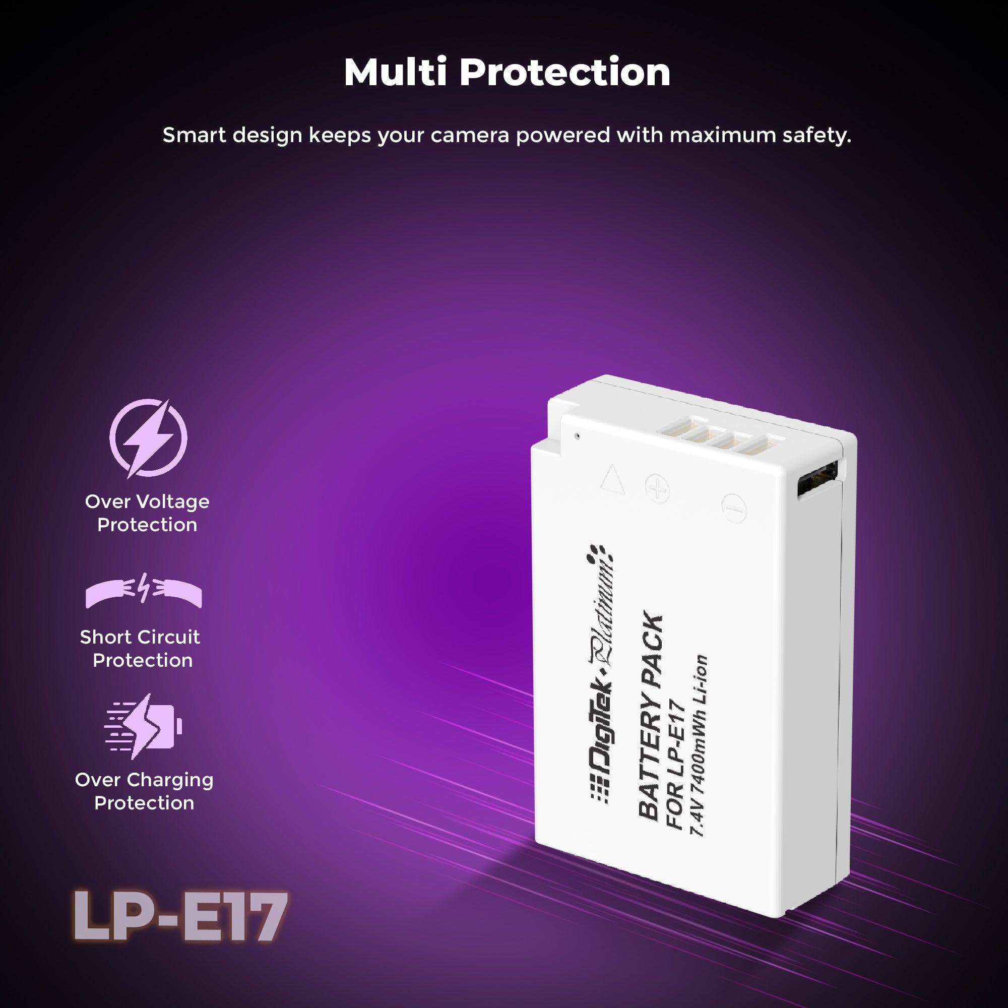 Digitek Platinum (LP-E17 Type C) 1250mAh Li-ion Battery for Canon Cameras