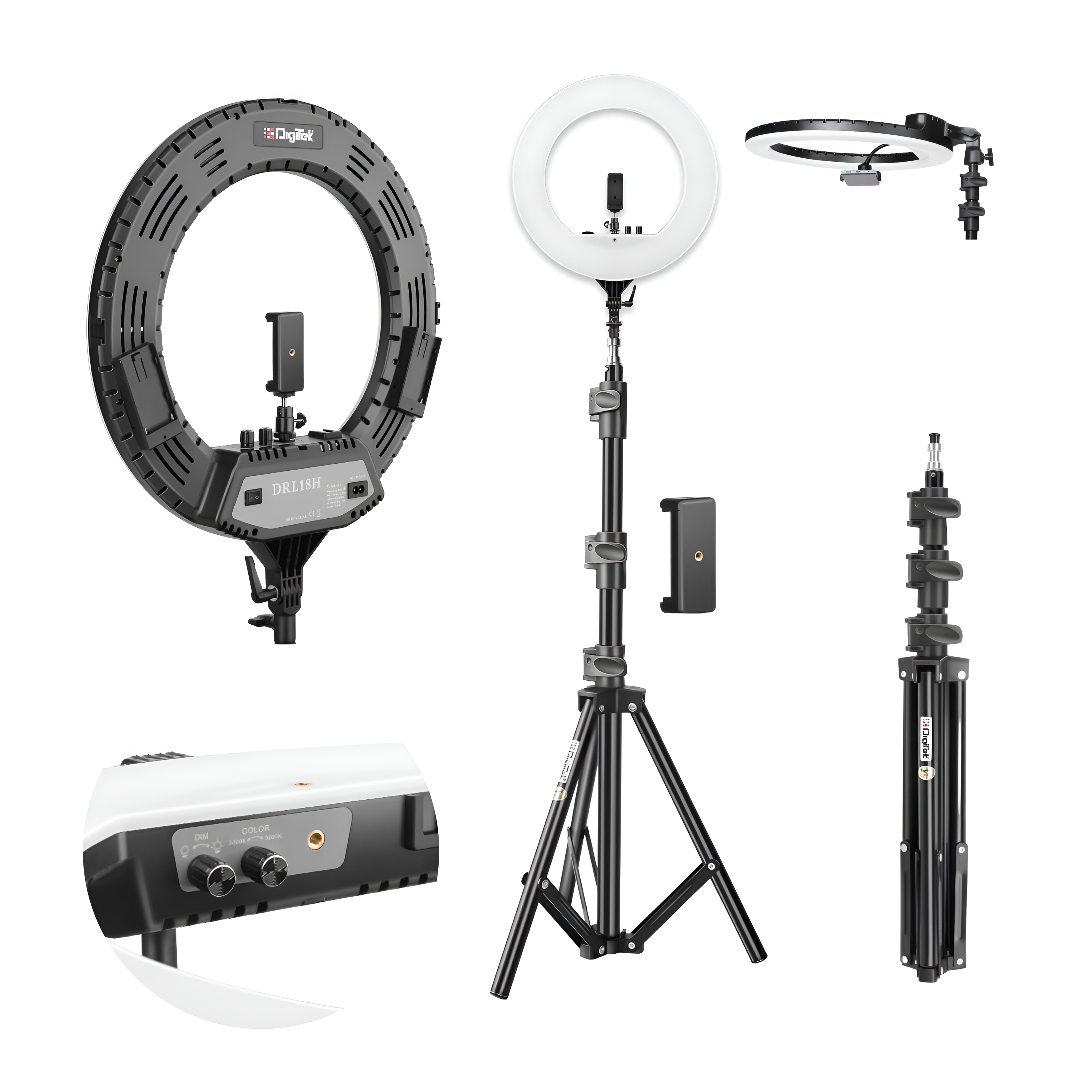 Digitek (DRL-18H C) LED Ring Light with Stand