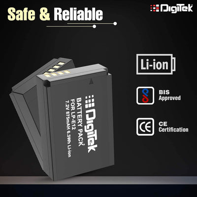 Digitek (LP E12) Li-ion Rechargeable Battery for Canon Camera