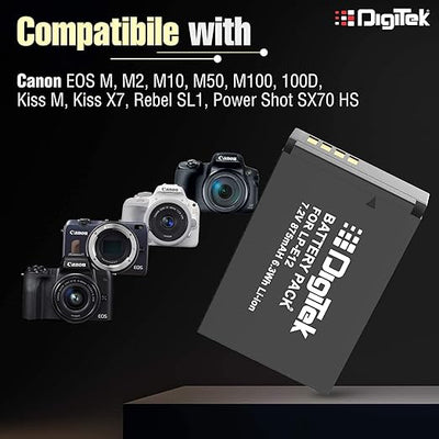 Digitek (LP E12) Li-ion Rechargeable Battery for Canon Camera