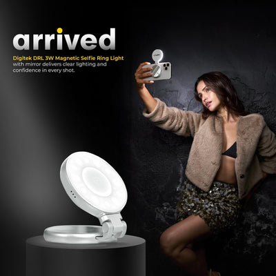 Digitek (DRL 3W) Magnetic Selfie Ring Light with Mirror